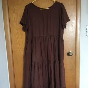 Tradlands Chalet Tiered Dress Earth